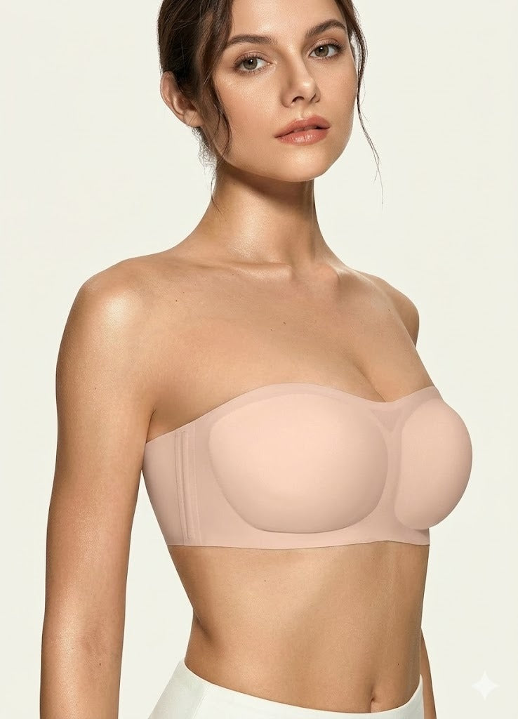 Women's Strapless Push Up Bandeau Bra