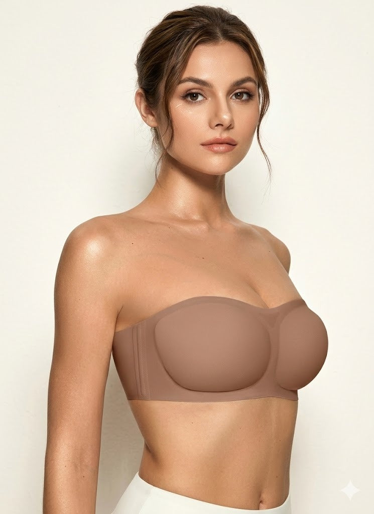 Women's Strapless Push Up Bandeau Bra