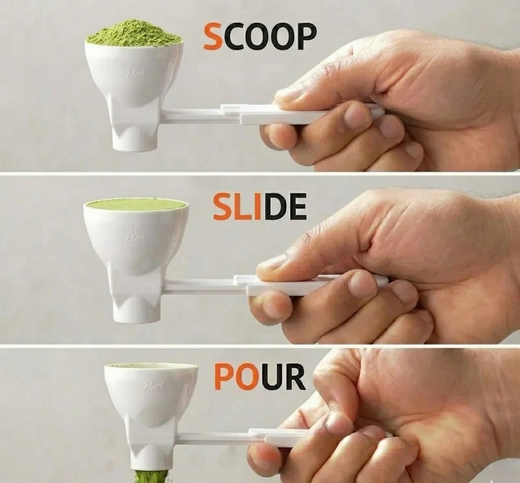 Spill-Proof Funnell scoop