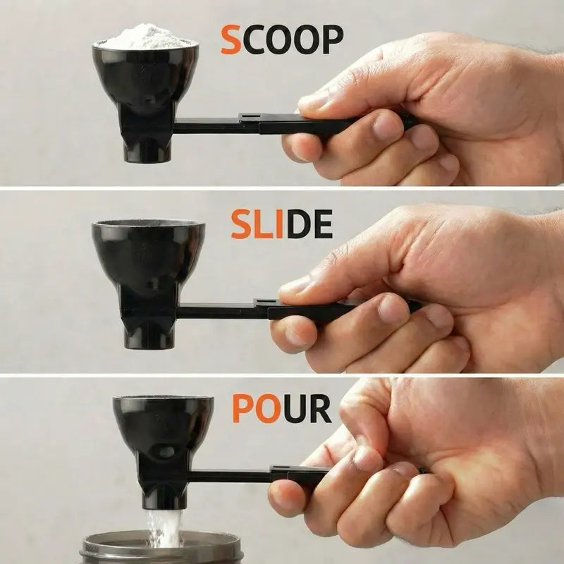 Spill-Proof Funnell scoop